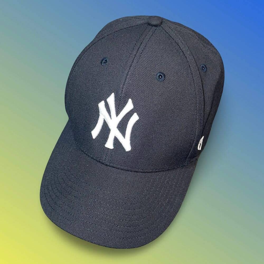 New York Yankees 47 Brand MVP Structured Black Hat Cap Wool Adjustable OSFM MLB